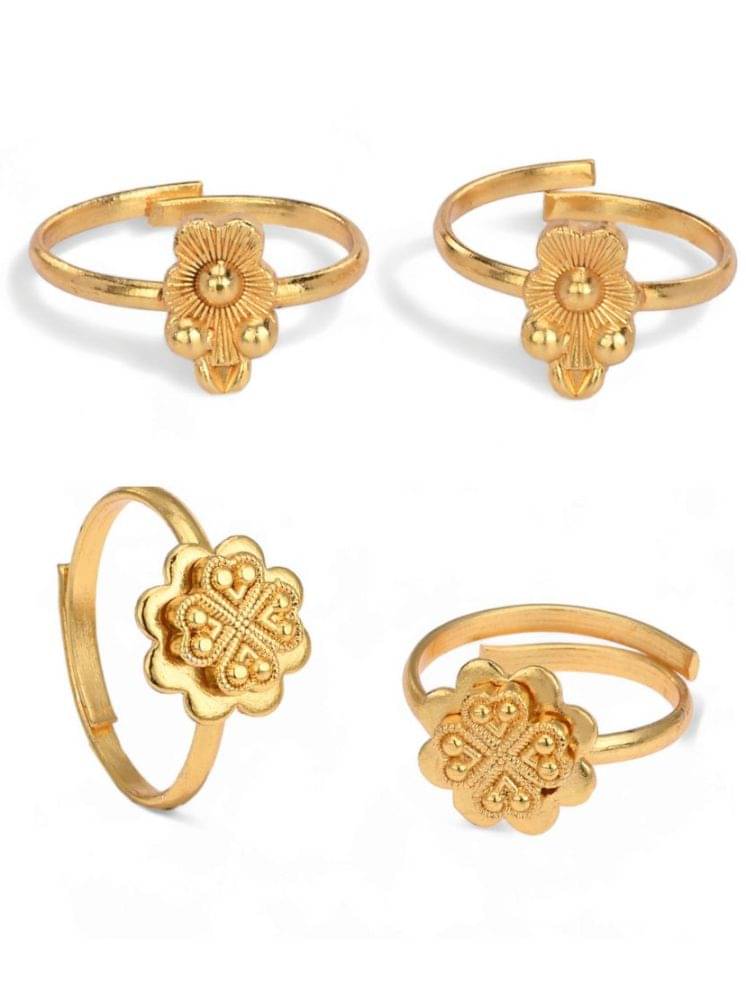     			AanyaCentric Gold Toe Rings ( Pack of 2 )