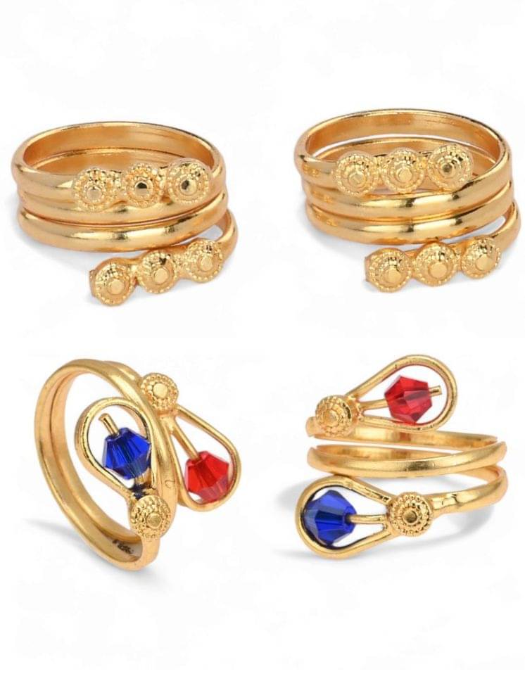     			AanyaCentric Gold Toe Rings ( Pack of 2 )