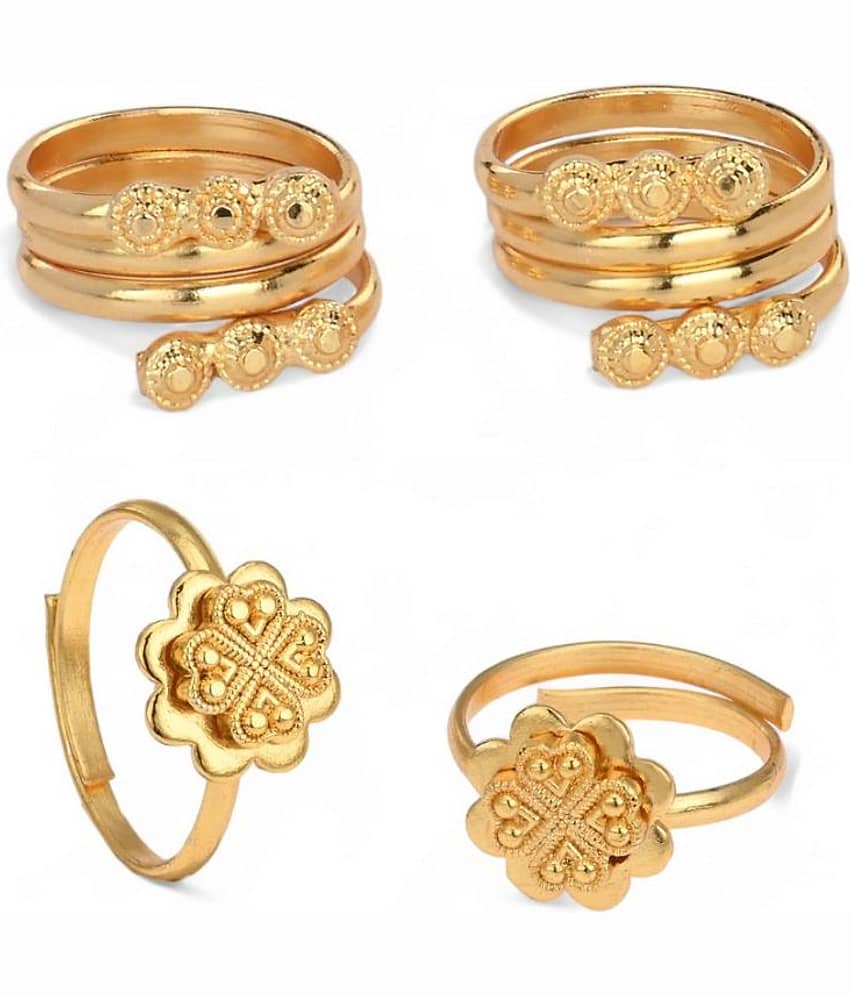AanyaCentric Gold Toe Rings ( Pack of 2 ) - Anklets | Buy online on ZillyBuy
