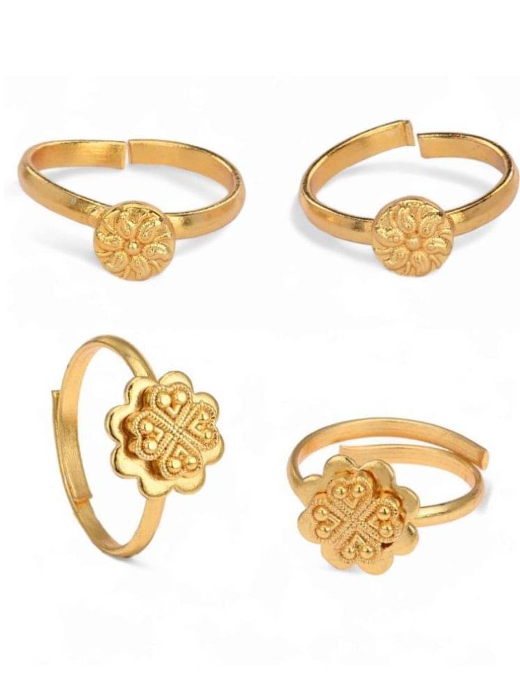     			AanyaCentric Gold Toe Rings ( Pack of 2 )