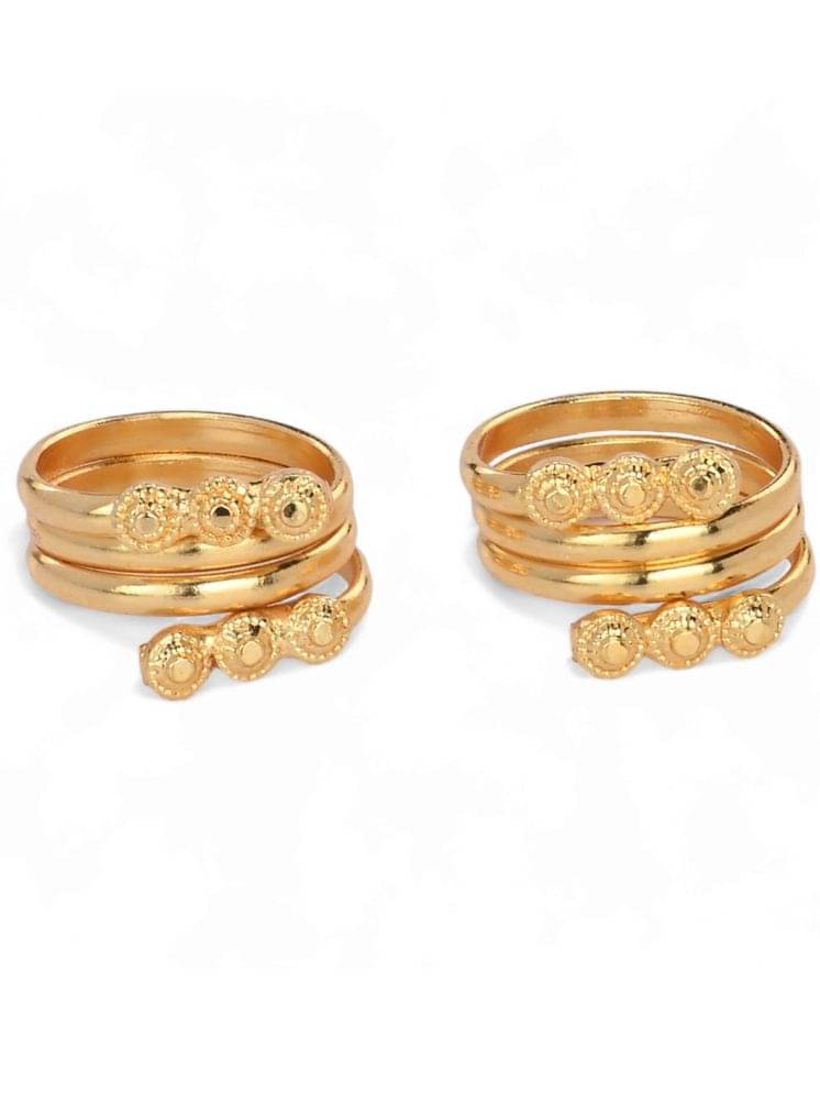     			AanyaCentric Gold Toe Rings ( Pack of 1 )