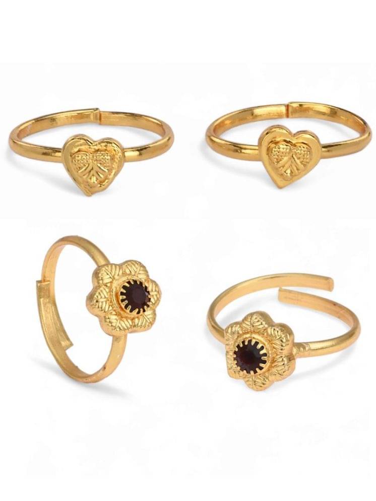     			AanyaCentric Gold Toe Rings ( Pack of 2 )