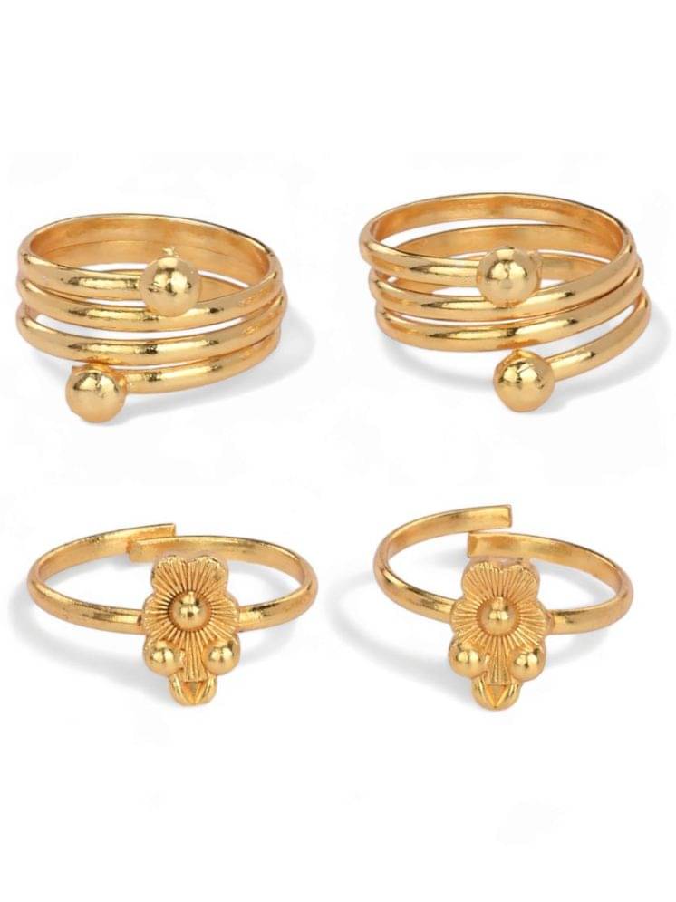     			AanyaCentric Gold Toe Rings ( Pack of 2 )