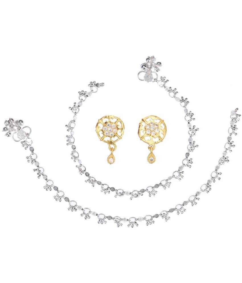     			AanyaCentric Multicolor Toe Rings & Anklet Set ( Pack of 4 )
