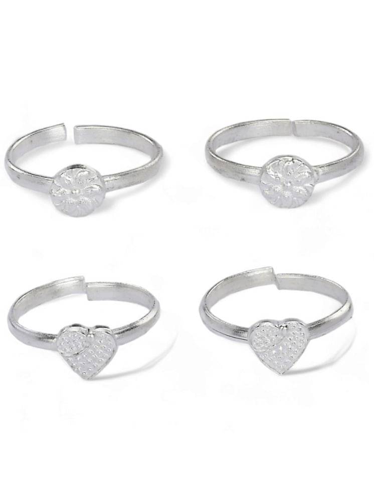     			AanyaCentric Silver Toe Rings ( Pack of 2 )