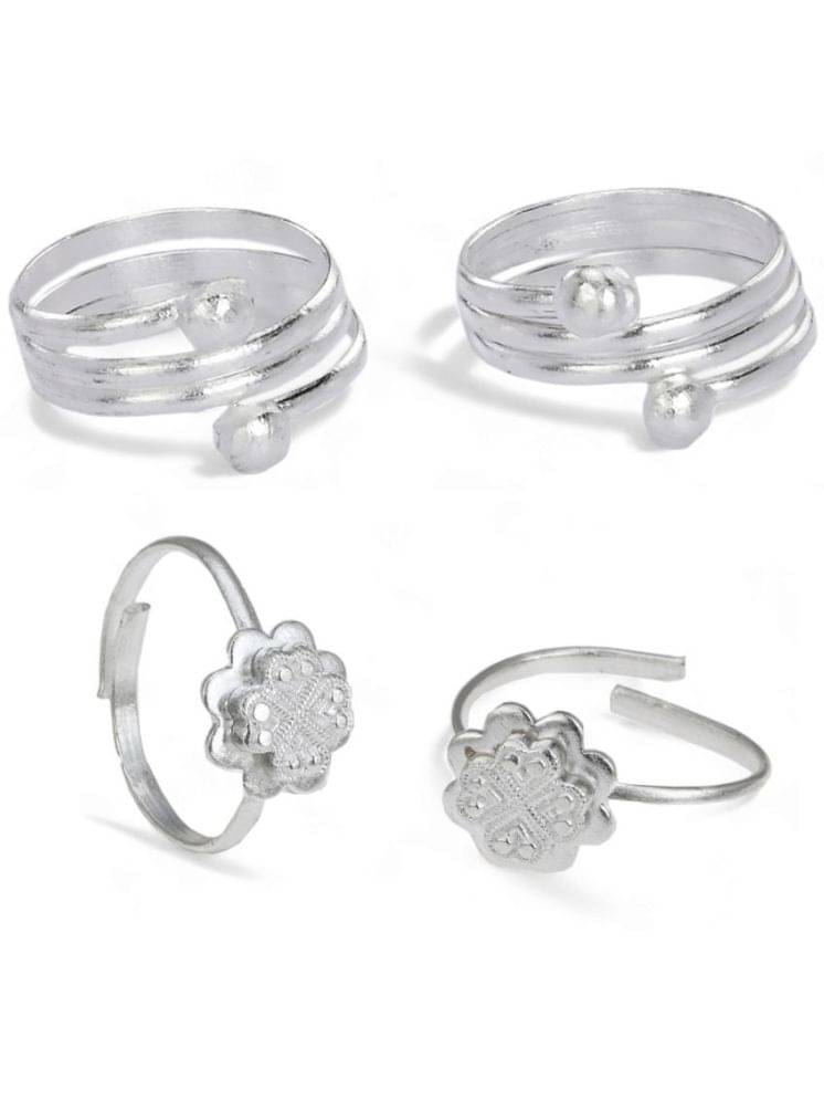 AanyaCentric Silver Toe Rings ( Pack of 2 ) AanyaCentric Silver Toe Rings ( Pack of 2 )
