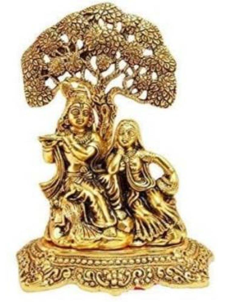 Art n Hub Radha Krishna Sitting Under Tree Idol Metal Statue Decorative Showpiece/God Idol (Pack of 1)     			Art n Hub Radha Krishna Sitting Under Tree Idol Metal Statue Decorative Showpiece/God Idol (Pack of 1)