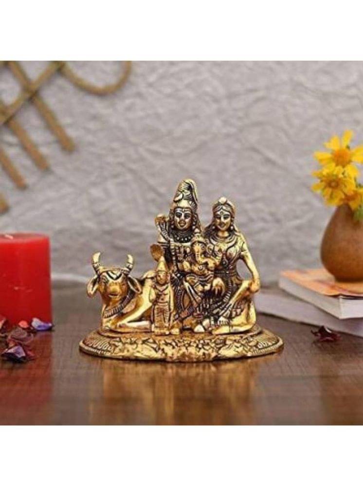 Art n Hub Metal Shiv Parivar / Shiv Parvati With Ganesh And Kartik Decorative Showpiece/God Idol (Pack of 1) Art n Hub Metal Shiv Parivar / Shiv Parvati With Ganesh And Kartik Decorative Showpiece/God Idol (Pack of 1)