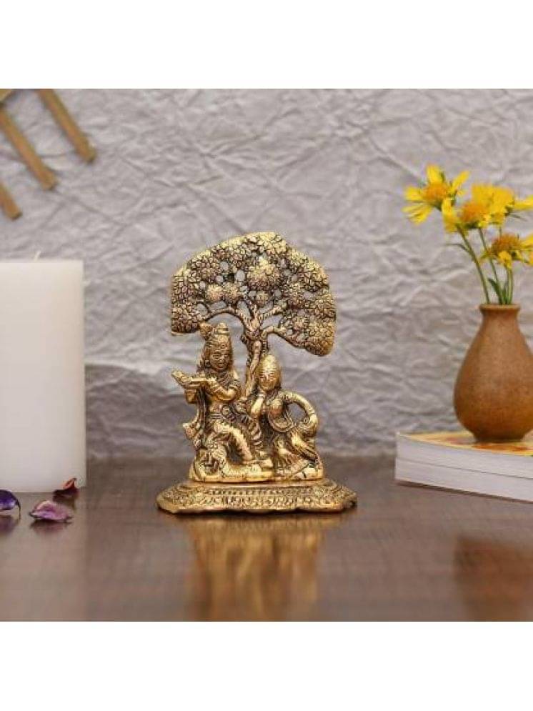 Art n Hub Radha Krishna Sitting Under Tree Idol Metal Statue Decorative Showpiece/God Idol (Pack of 1) Art n Hub Radha Krishna Sitting Under Tree Idol Metal Statue Decorative Showpiece/God Idol (Pack of 1)