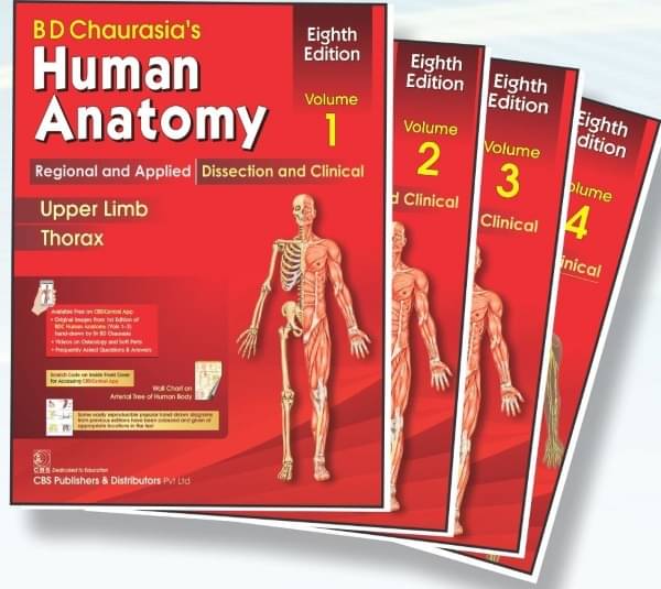     			BD Chaurasia's Human Anatomy  4 Volumes Set 9th Edition,