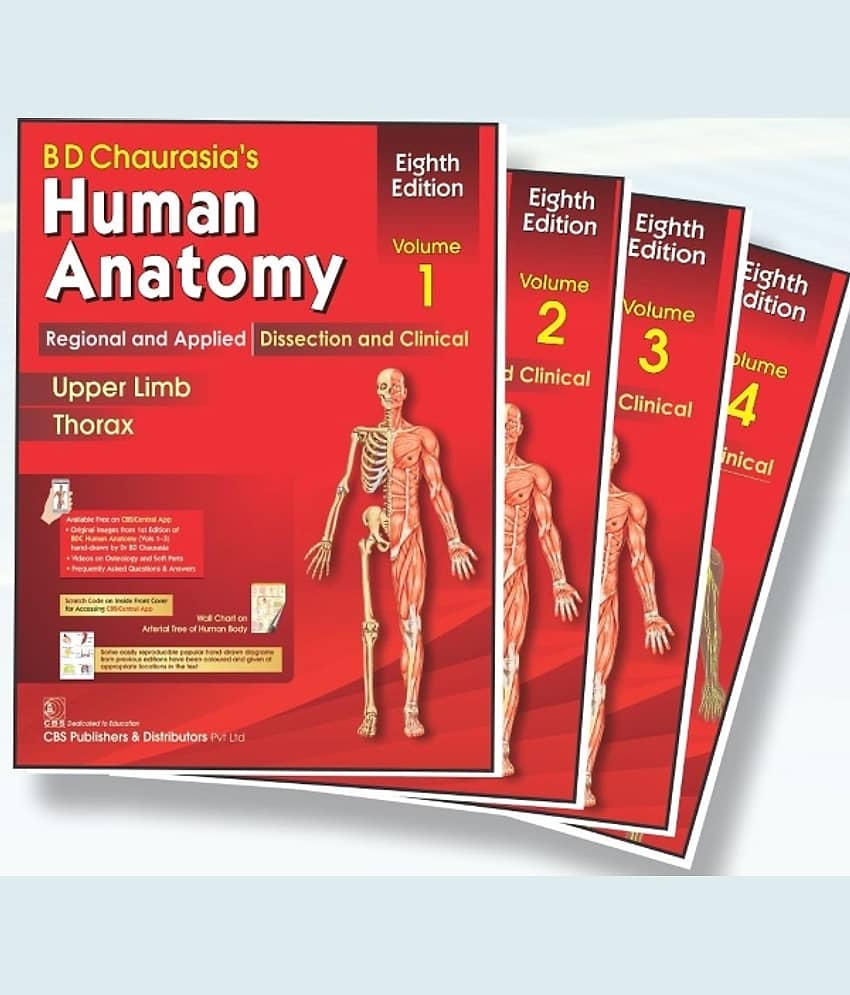 BD Chaurasia's Human Anatomy 4 Volumes Set 9th Edition, - Stationery | Buy online on ZillyBuy