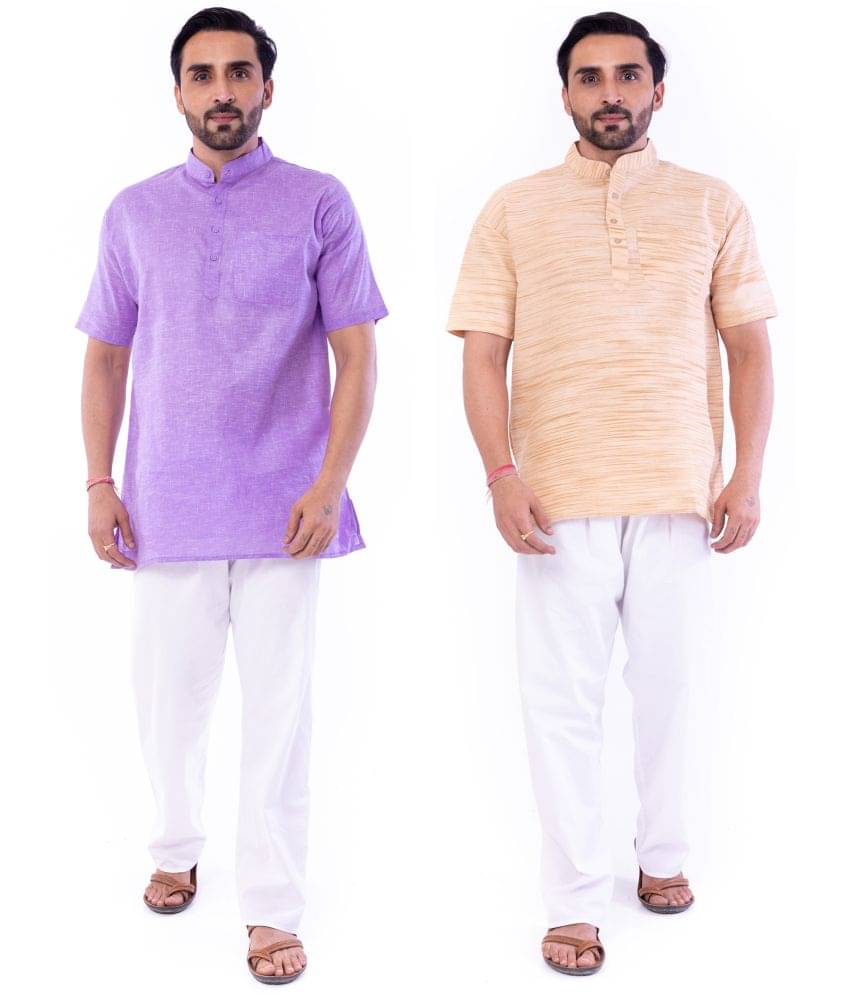     			DESHBANDHU DBK Multi Cotton Men's Regular Kurta ( Pack of 2 )