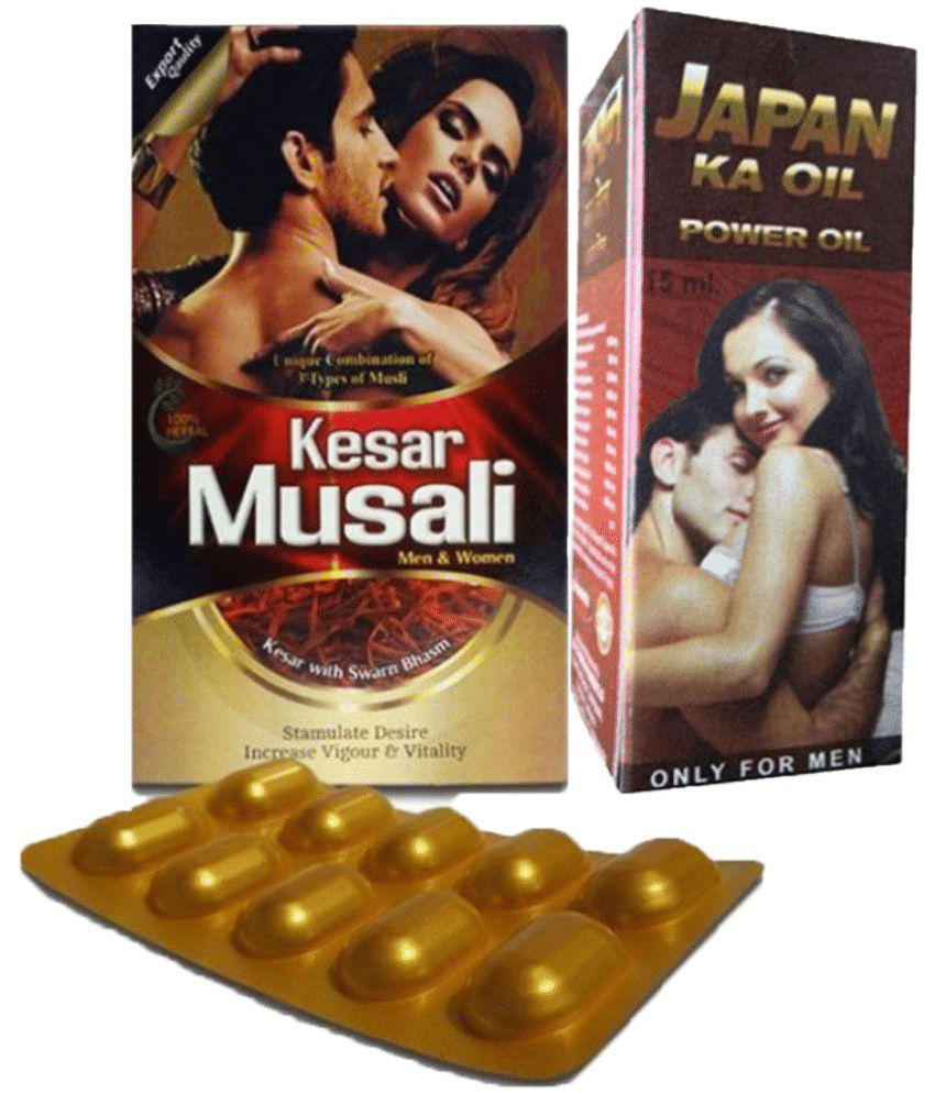 Dr. Chopra Kesar Musali Ayurvedic 10 Capsule (for Men & Women) + Dr. Chopra Japan Ka Power Oil 15ml for extra time and Stamina     			Dr. Chopra Kesar Musali Ayurvedic 10 Capsule (for Men & Women) + Dr. Chopra Japan Ka Power Oil 15ml for extra time and Stamina