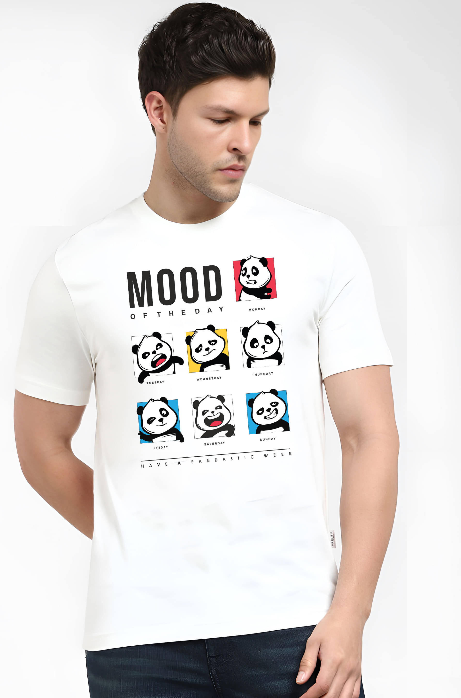 FLYIND Men Cotton Regular Fit Printed T-Shirt ( White ) FLYIND Men Cotton Regular Fit Printed T-Shirt ( White )