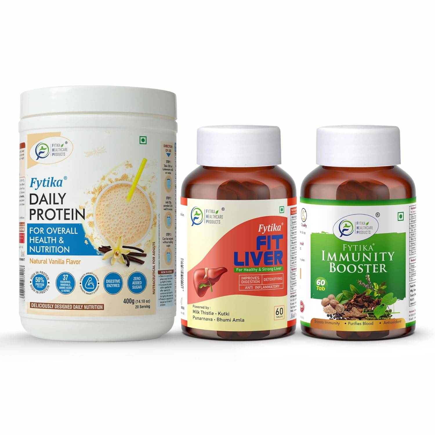FYTIKA Protein+FitLiver+ImmunityBoost 3 gm FYTIKA Protein+FitLiver+ImmunityBoost 3 gm
