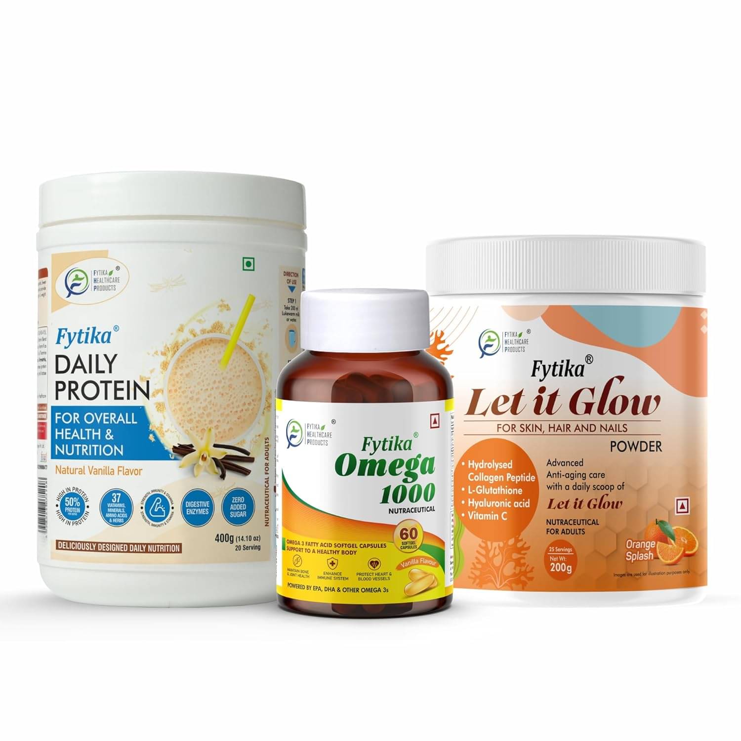 FYTIKA Protein + Omega1000 + Collagen 3 gm FYTIKA Protein + Omega1000 + Collagen 3 gm