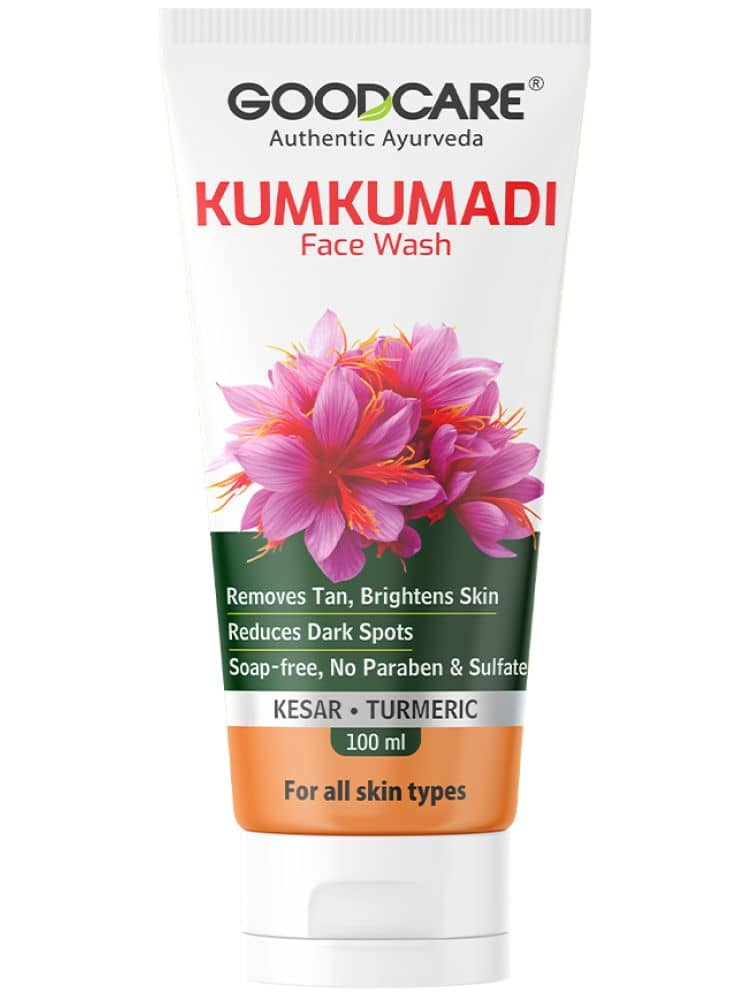 Goodcare Kumkumadi Face Wash , With Saffron and Turmeric, Brightens Skin, Reduces Pigmentation, Paraben-Free, For All Skin Types 100ml