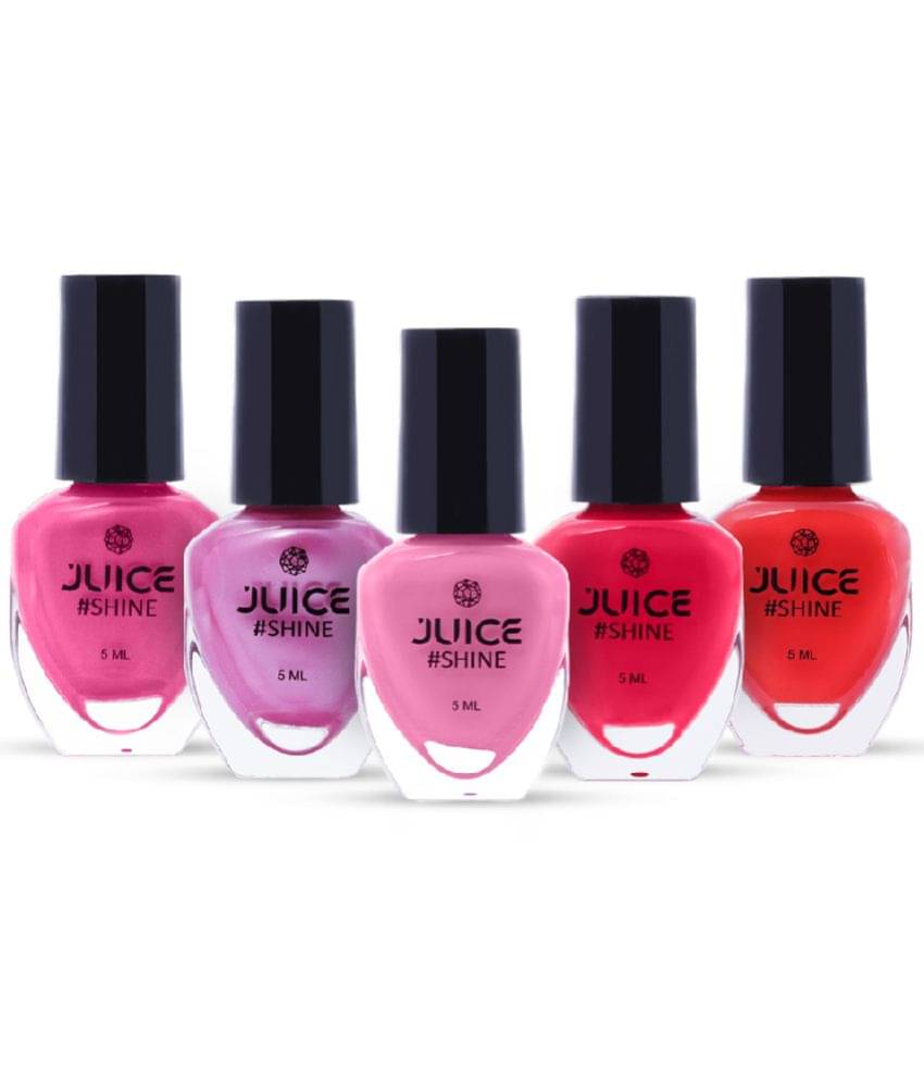     			Juice Multi Glossy Nail Polish 25 ( Pack of 5 )