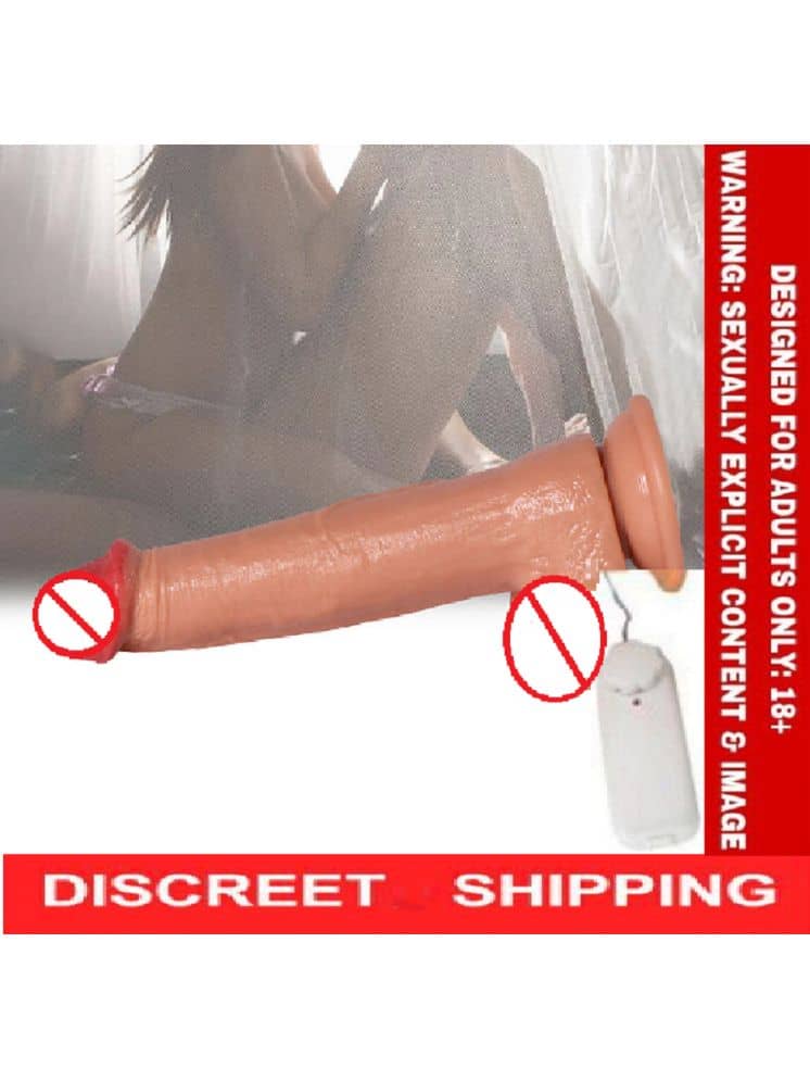 KAMVEDA 360 DEGREE ROTION 8.5 INCH CHOCOLATE SUCTION VIBRATING DILDO FOR WOMEN