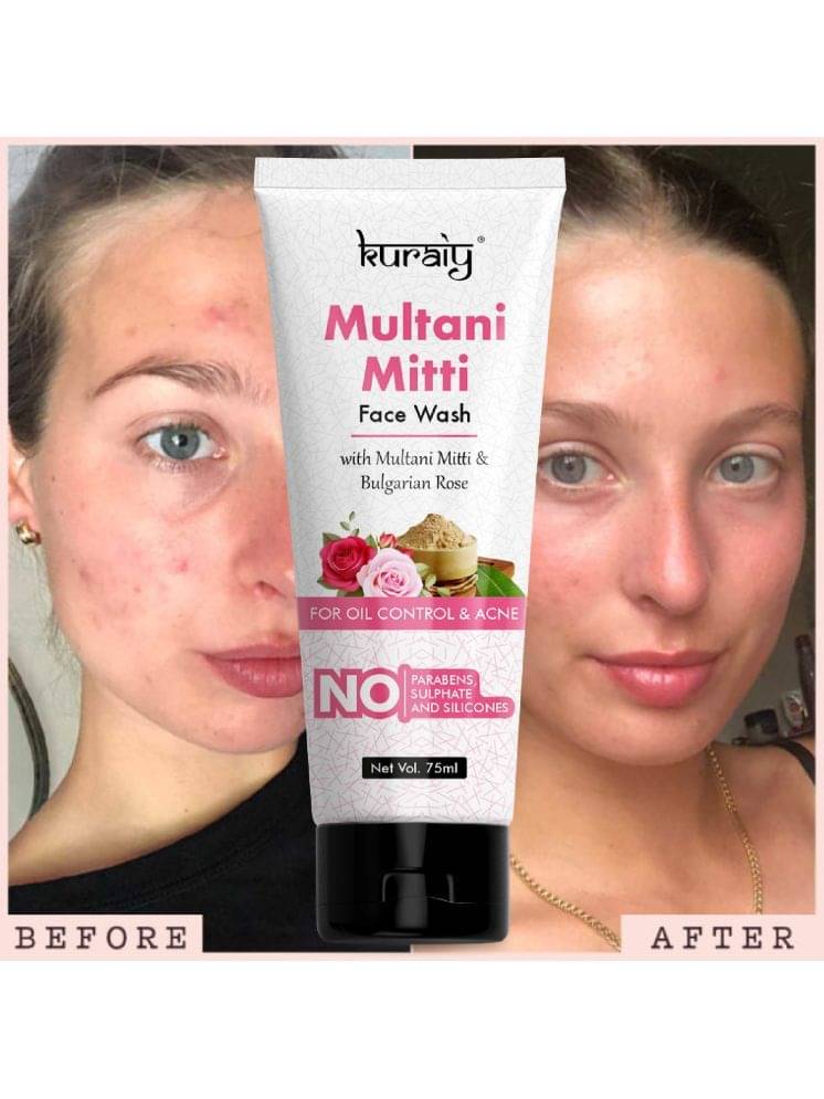 KURAIY Original Multani Mitti for oily skin and normal skin Face Wash (75 ml)     			KURAIY Original Multani Mitti for oily skin and normal skin Face Wash (75 ml)