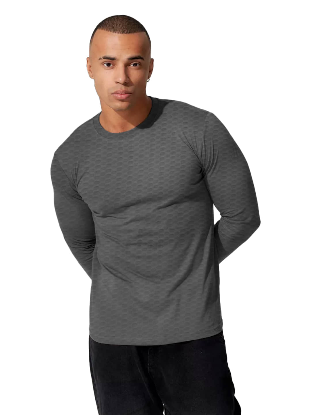 Leotude Pack of 1 Cotton Blend Regular Fit Men's T-Shirt ( Grey )