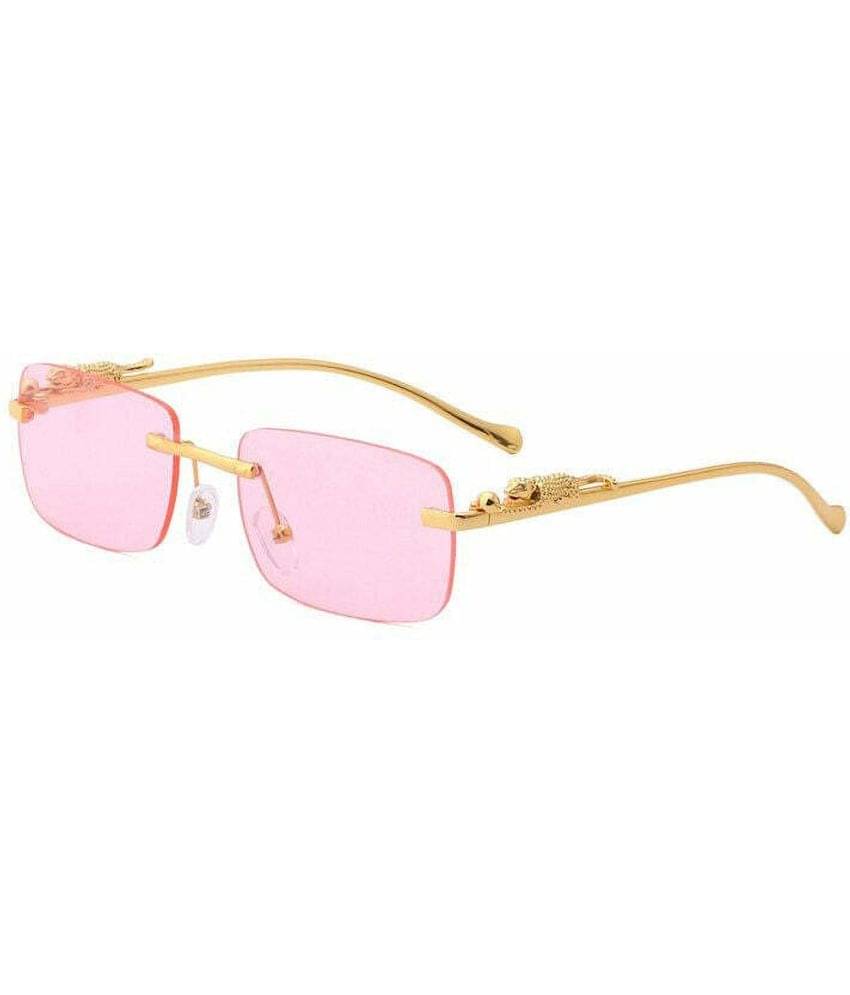 Lootnixx Gold Rectangular Sunglasses ( Pack of 1 ) Lootnixx Gold Rectangular Sunglasses ( Pack of 1 )