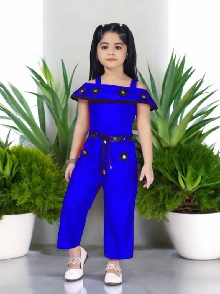     			Mullick the designer Pack of 1 Baby Girls Crepe Jumpsuit ( Blue )