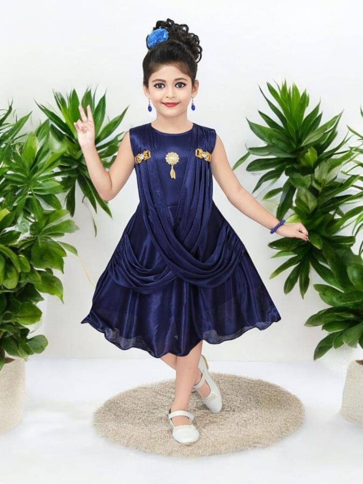 Mullick the designer Polyester Frock For Girls ( Pack of 1 , Navy ) Mullick the designer Polyester Frock For Girls ( Pack of 1 , Navy )