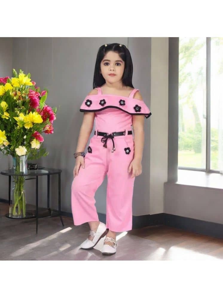Mullick the designer Pack of 1 Baby Girls Crepe Jumpsuit ( Yellow )