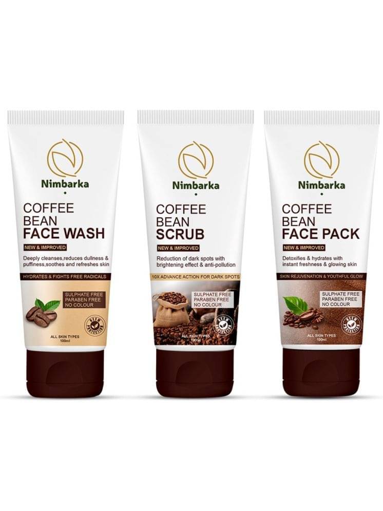     			Nimbarka  Coffee bean combo of Fw +scrub + Face pack 100 ml Pack of 3