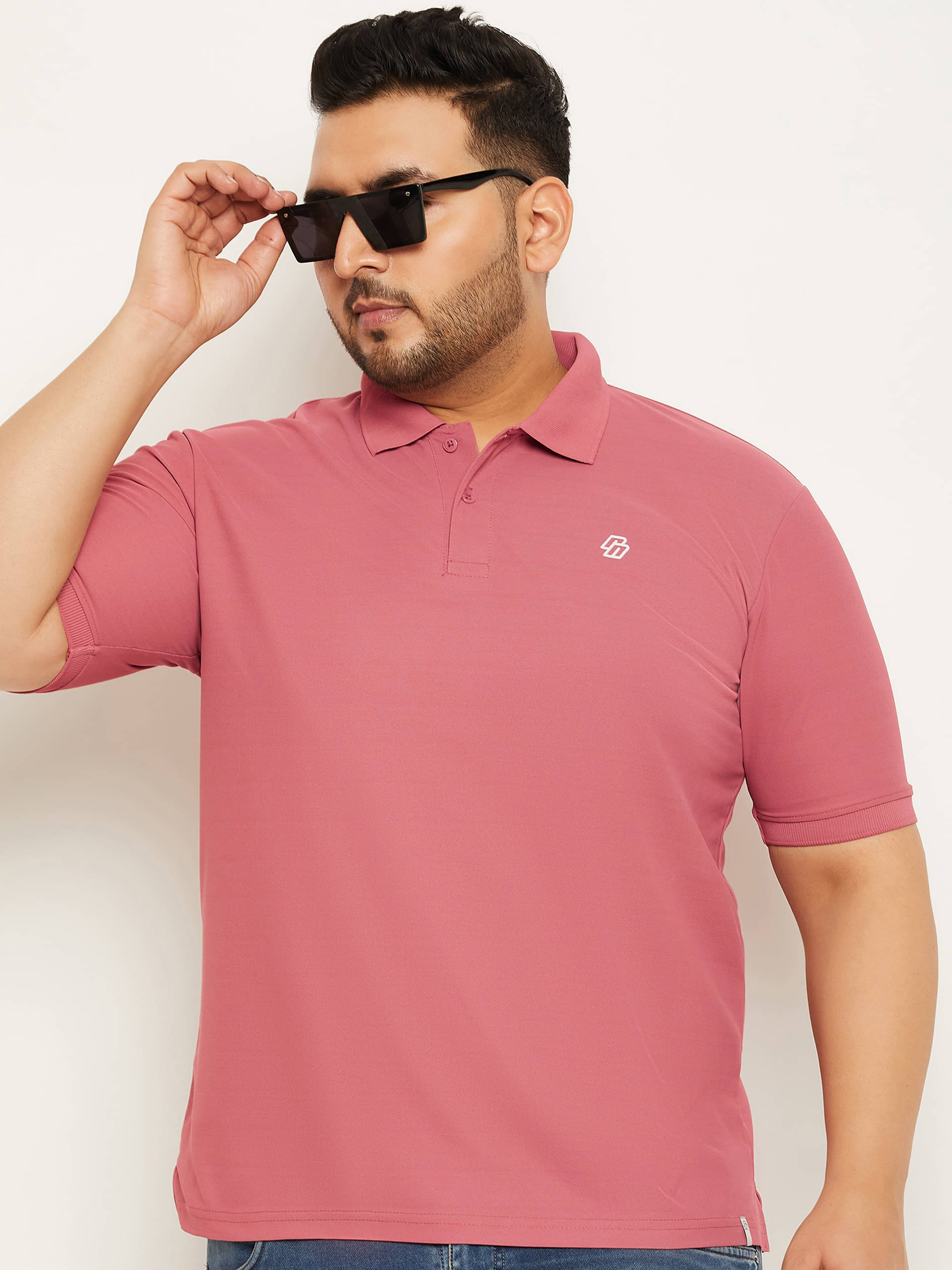 Nuovo Pack of 1 Cotton Blend Regular Fit Solid Half Sleeves Men's Polo T Shirt ( Pink ) Nuovo Pack of 1 Cotton Blend Regular Fit Solid Half Sleeves Men's Polo T Shirt ( Pink )