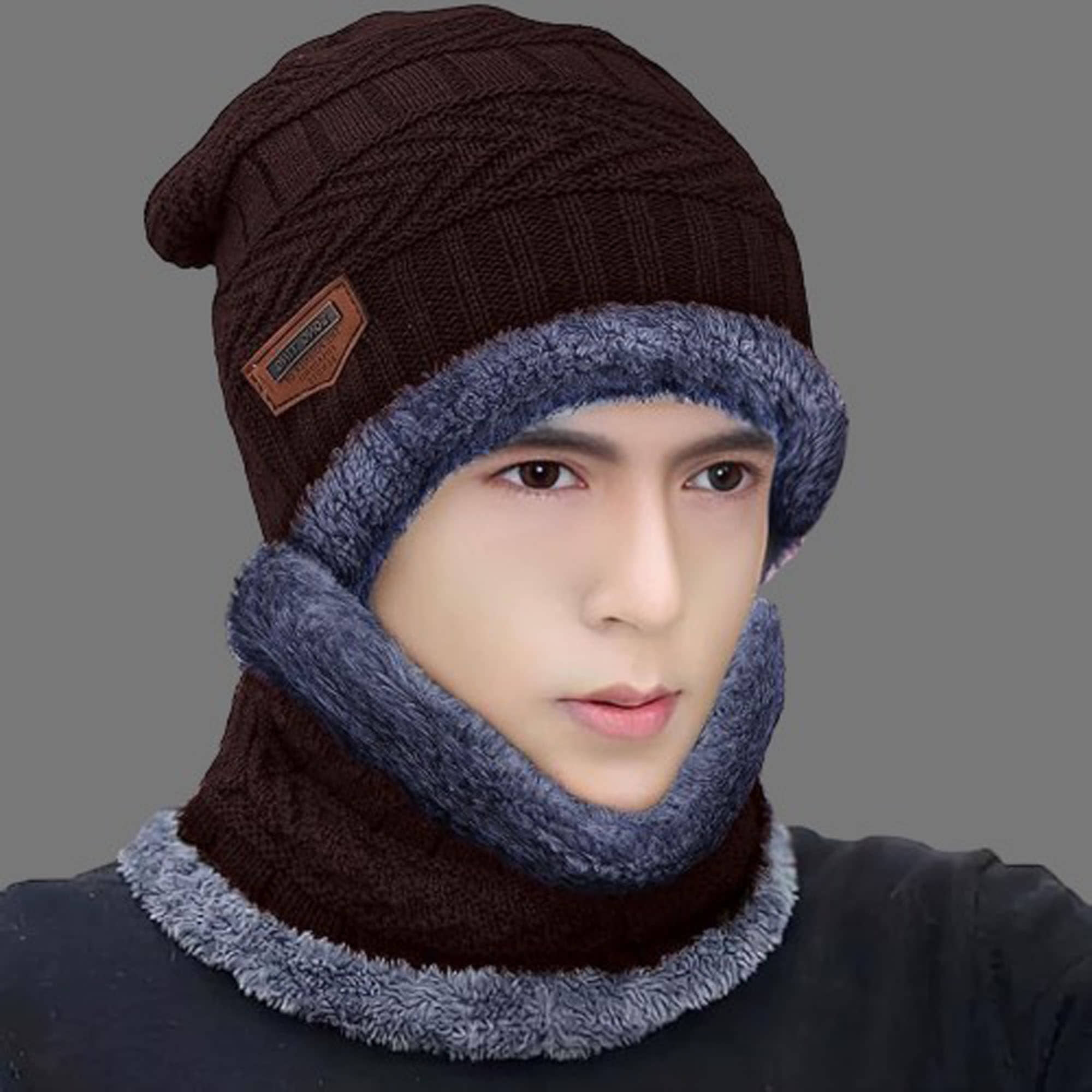 Paryag Brown Woollen Men's Cap ( Pack of 1 )