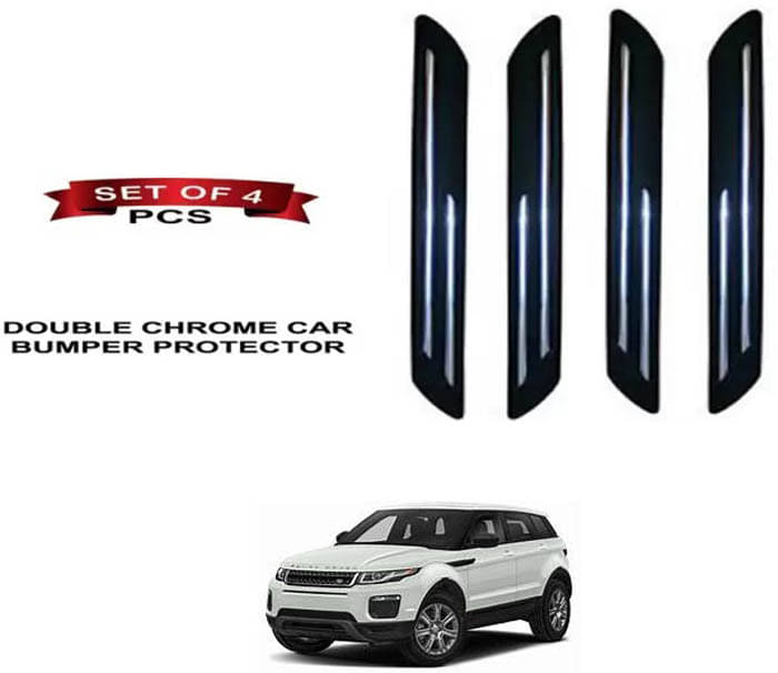RONISH Rubber Car Bumper Protector Guard (Double Chrome) For Land Rover Evoque RONISH Rubber Car Bumper Protector Guard (Double Chrome) For Land Rover Evoque