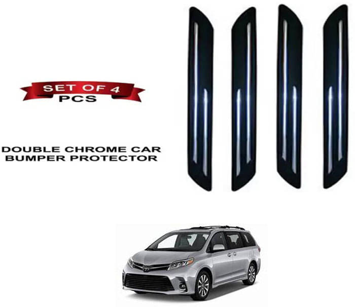 RONISH Rubber Car Bumper Protector Guard (Double Chrome) For Toyota Sienna RONISH Rubber Car Bumper Protector Guard (Double Chrome) For Toyota Sienna
