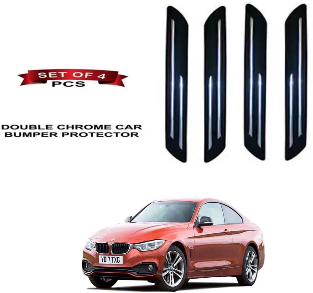 RONISH Rubber Car Bumper Protector Guard (Double Chrome) For BMW 4-Series RONISH Rubber Car Bumper Protector Guard (Double Chrome) For BMW 4-Series
