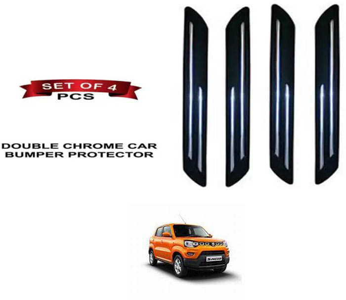 RONISH Rubber Car Bumper Protector Guard (Double Chrome) For Maruti Suzuki S-Presso RONISH Rubber Car Bumper Protector Guard (Double Chrome) For Maruti Suzuki S-Presso