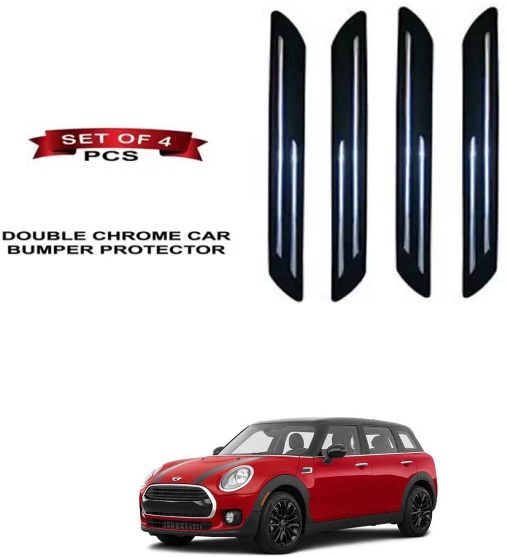 RONISH Rubber Car Bumper Protector Guard (Double Chrome) For Mini Cooper Clubman RONISH Rubber Car Bumper Protector Guard (Double Chrome) For Mini Cooper Clubman