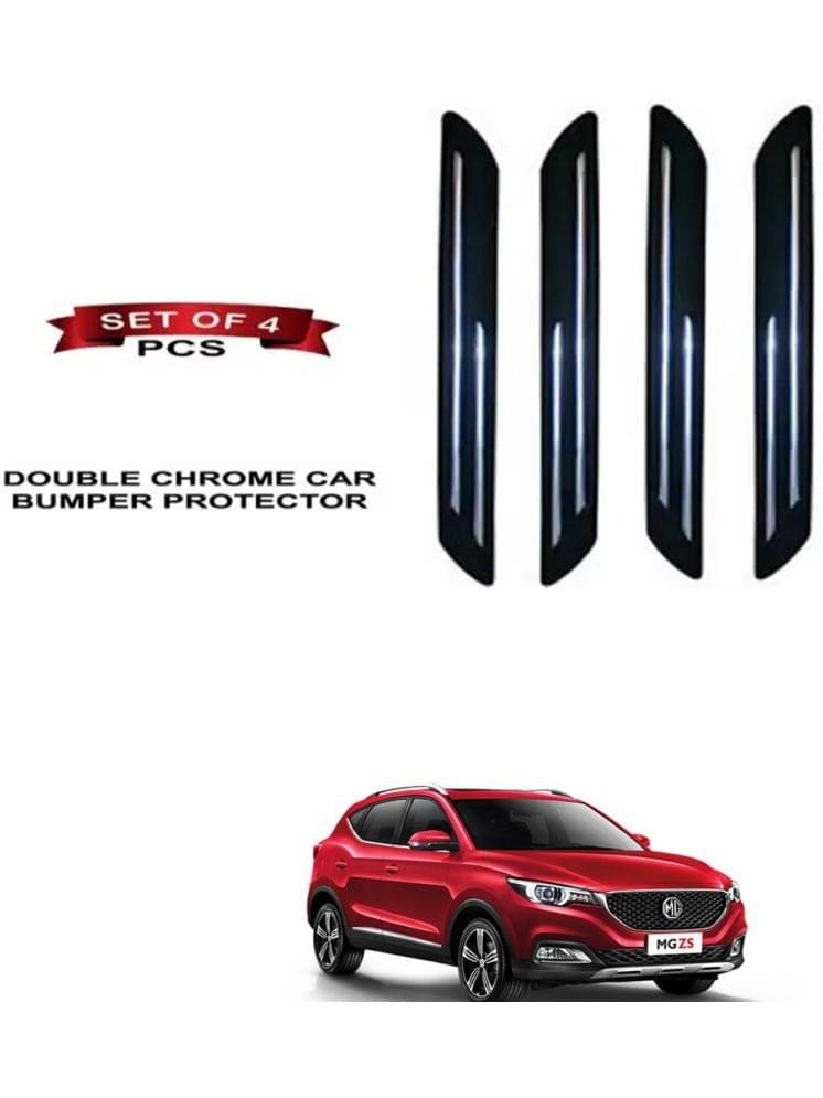 RONISH Rubber Car Bumper Protector Guard (Double Chrome) For MG ZS RONISH Rubber Car Bumper Protector Guard (Double Chrome) For MG ZS