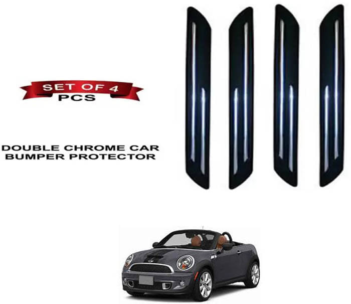 RONISH Rubber Car Bumper Protector Guard (Double Chrome) For Universal For Car Cooper S RONISH Rubber Car Bumper Protector Guard (Double Chrome) For Universal For Car Cooper S