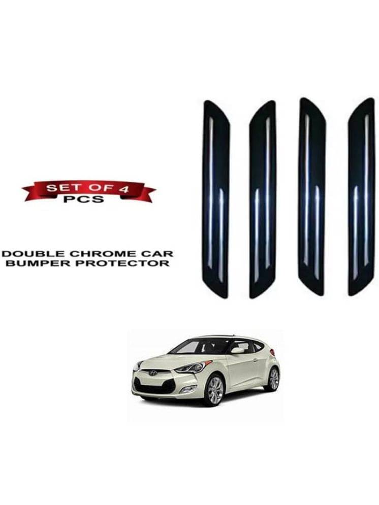     			RONISH Rubber Car Bumper Protector Guard (Double Chrome) For Hyundai Veloster