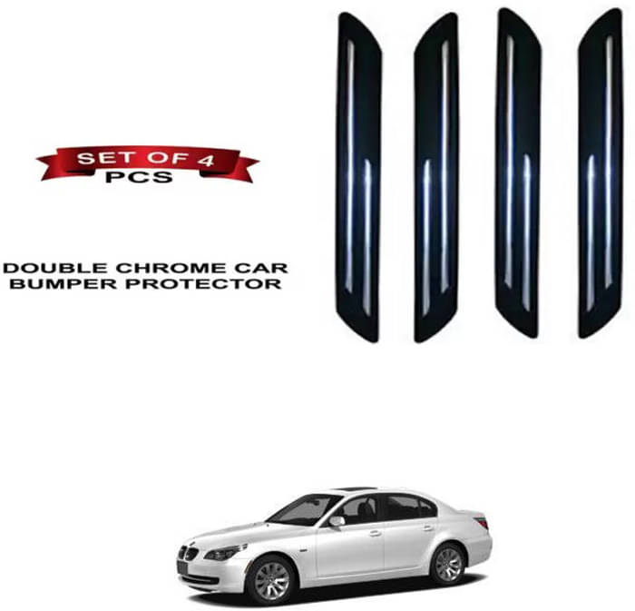 RONISH Rubber Car Bumper Protector Guard (Double Chrome) For BMW 525i RONISH Rubber Car Bumper Protector Guard (Double Chrome) For BMW 525i