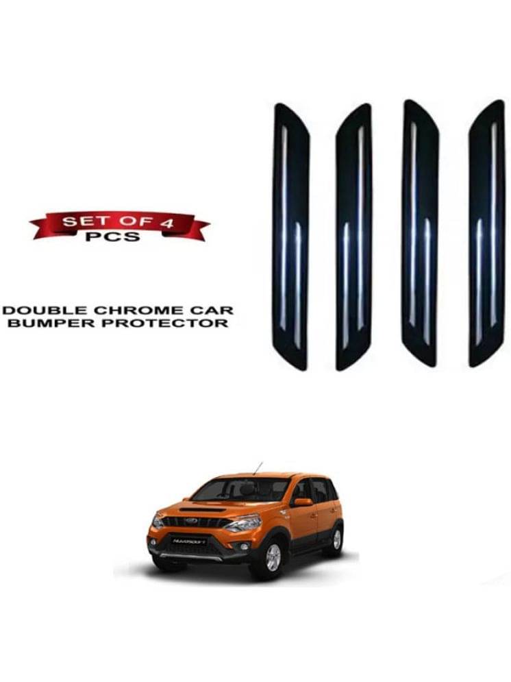 RONISH Rubber Car Bumper Protector Guard (Double Chrome) For Mahindra Nuvosport RONISH Rubber Car Bumper Protector Guard (Double Chrome) For Mahindra Nuvosport