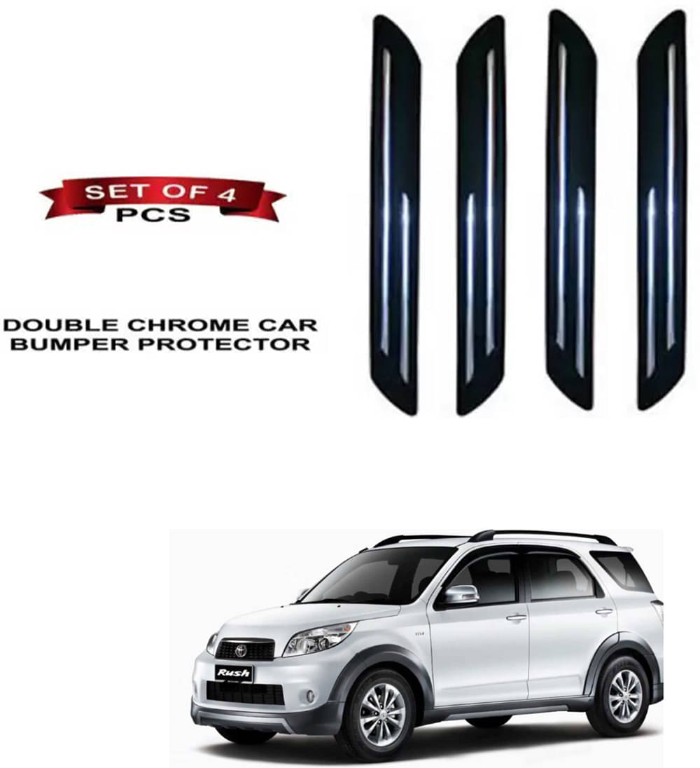 RONISH Rubber Car Bumper Protector Guard (Double Chrome) For Toyota Rush RONISH Rubber Car Bumper Protector Guard (Double Chrome) For Toyota Rush