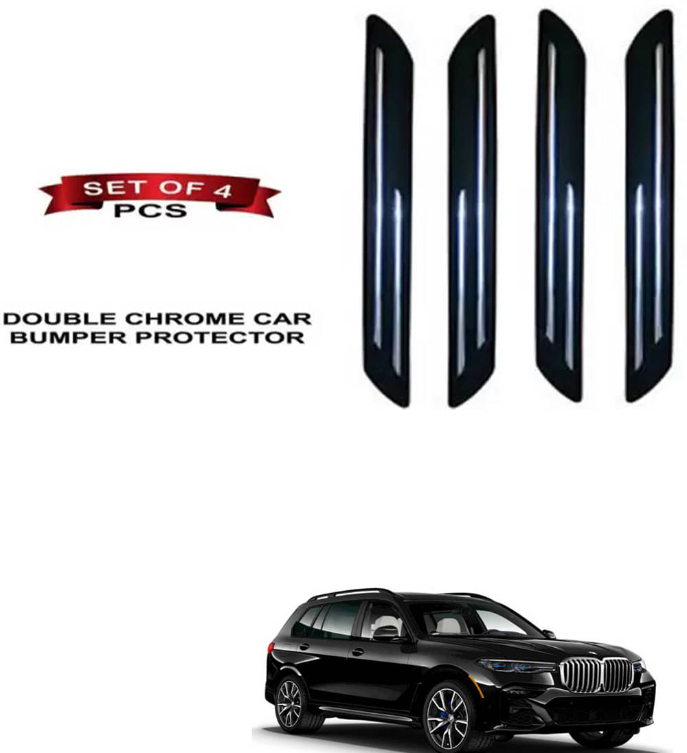 RONISH Rubber Car Bumper Protector Guard (Double Chrome) For BMW X7 RONISH Rubber Car Bumper Protector Guard (Double Chrome) For BMW X7