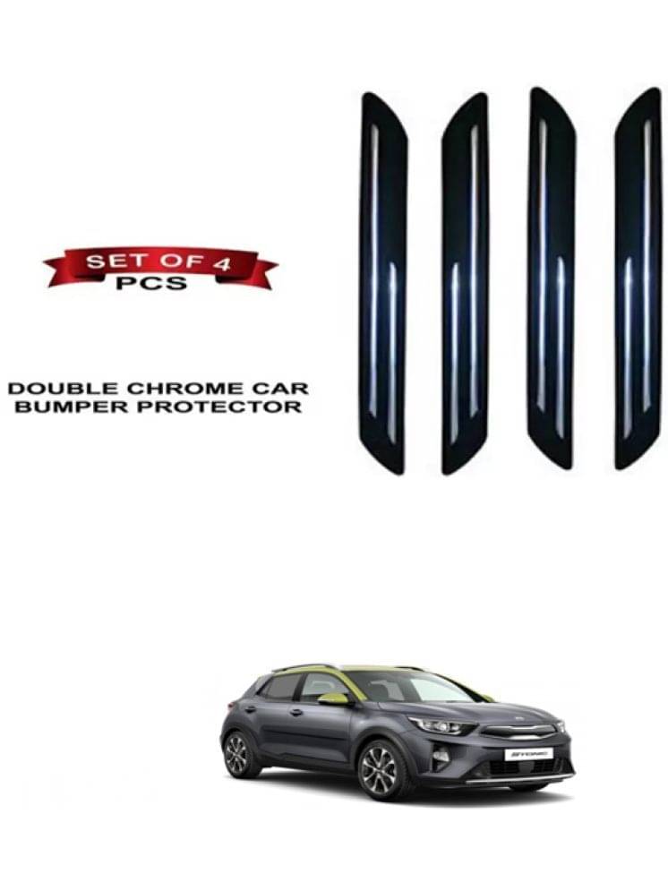 RONISH Rubber Car Bumper Protector Guard (Double Chrome) For Kia Stonic RONISH Rubber Car Bumper Protector Guard (Double Chrome) For Kia Stonic