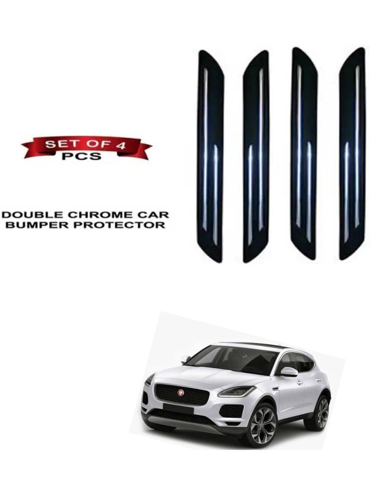 RONISH Rubber Car Bumper Protector Guard (Double Chrome) For Jaguar E-Pace RONISH Rubber Car Bumper Protector Guard (Double Chrome) For Jaguar E-Pace