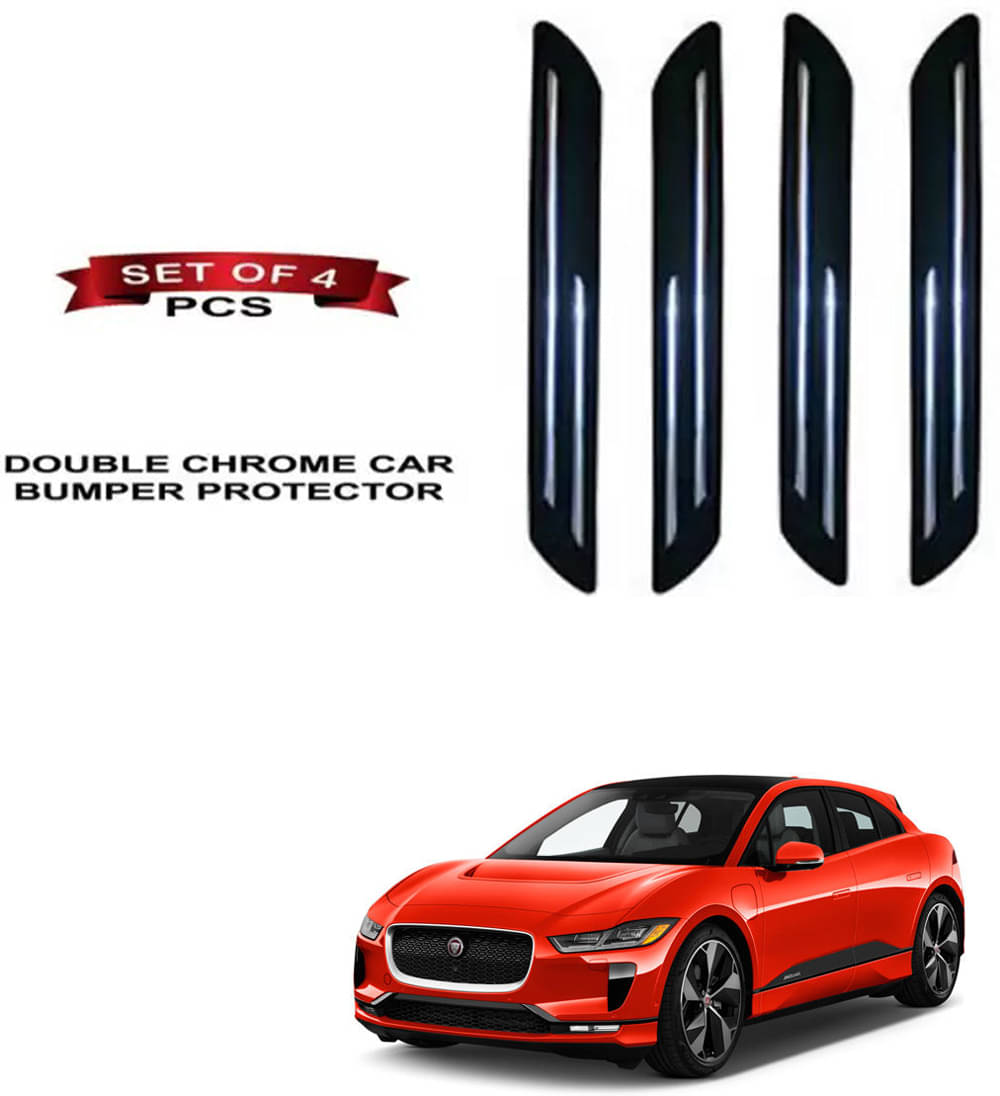 RONISH Rubber Car Bumper Protector Guard (Double Chrome) For Jaguar I-Pace RONISH Rubber Car Bumper Protector Guard (Double Chrome) For Jaguar I-Pace