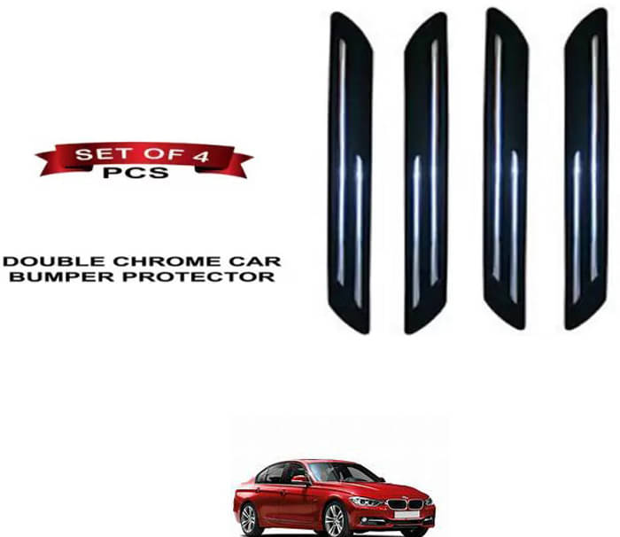 RONISH Rubber Car Bumper Protector Guard (Double Chrome) For BMW 3 Series RONISH Rubber Car Bumper Protector Guard (Double Chrome) For BMW 3 Series