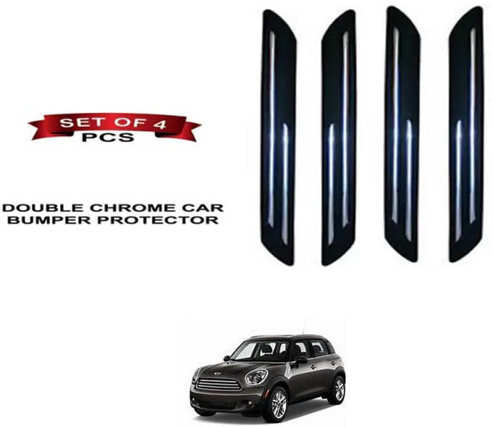 RONISH Rubber Car Bumper Protector Guard (Double Chrome) For Universal For Car Countryman Coupe     			RONISH Rubber Car Bumper Protector Guard (Double Chrome) For Universal For Car Countryman Coupe