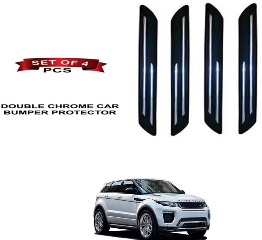     			RONISH Rubber Car Bumper Protector Guard (Double Chrome) For Range Rover New Range Rover Evoque